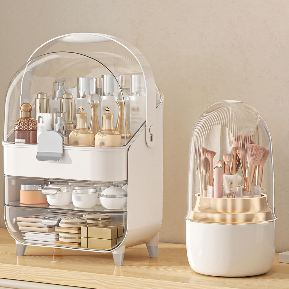 Anylady organisateur-maquillage triple étages pour rangement clair.
