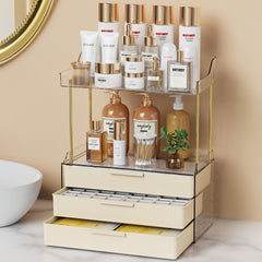 Anylady organiseur salle de bains à 3 niveaux, stabilité et rangement optimisé.