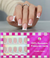 Anyos ongles français classique 16 tailles pour ajustement précis sur chaque doigt.