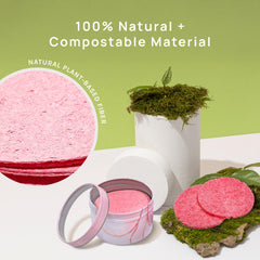 AOA STUDIO éponge visage rose utilisation quotidienne nettoie pores et maquillage.