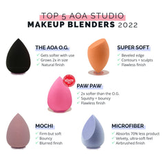Texture douce AOA STUDIO éponges pour correcteurs et crèmes