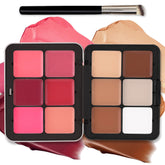 AOAZXBB palette crème fard à joues et correcteur 12 teintes, présentation élégante