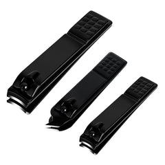 Aogeili ensemble coupe-ongles noir 3 pieces pour toute la famille.