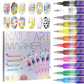 AOKELEON ensemble-stylo-art-ongles: 12 couleurs pour motifs audacieux.
