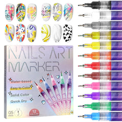 AOKELEON ensemble-stylo-art-ongles: 12 couleurs pour motifs audacieux.