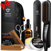 Brosse chauffante Aokur pour barbe, chaleur rapide pour un style net et sans frisottis.
