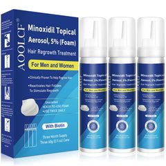 AOOLCF Minoxidil 5% : mousse prête à l’emploi pour cheveux plus épais