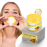 AOPO tampons imbibés acide kojique et curcuma, emballage clair, pratique 3-en-1 sans rinçage.