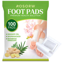 AOSORW ginger oil bamboo charcoal foot pads pack for daily at home use.