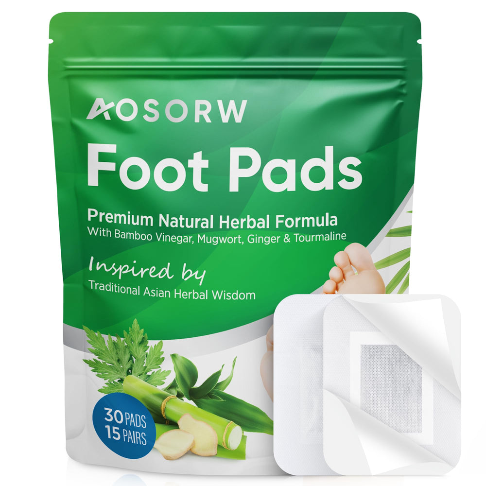 AOSORW pads-pieds naturels: rituel relaxant pour pieds fatigués.