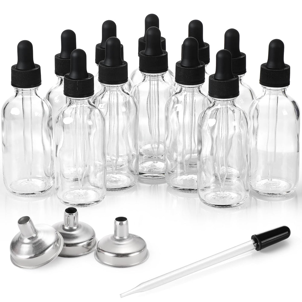 Bouteilles AOZITA en verre 60ml – ensemble pratique pour le voyage et le rangement.