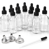 Bouteilles AOZITA en verre 60ml – ensemble pratique pour le voyage et le rangement.