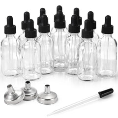Bouteilles AOZITA en verre 60ml – ensemble pratique pour le voyage et le rangement.