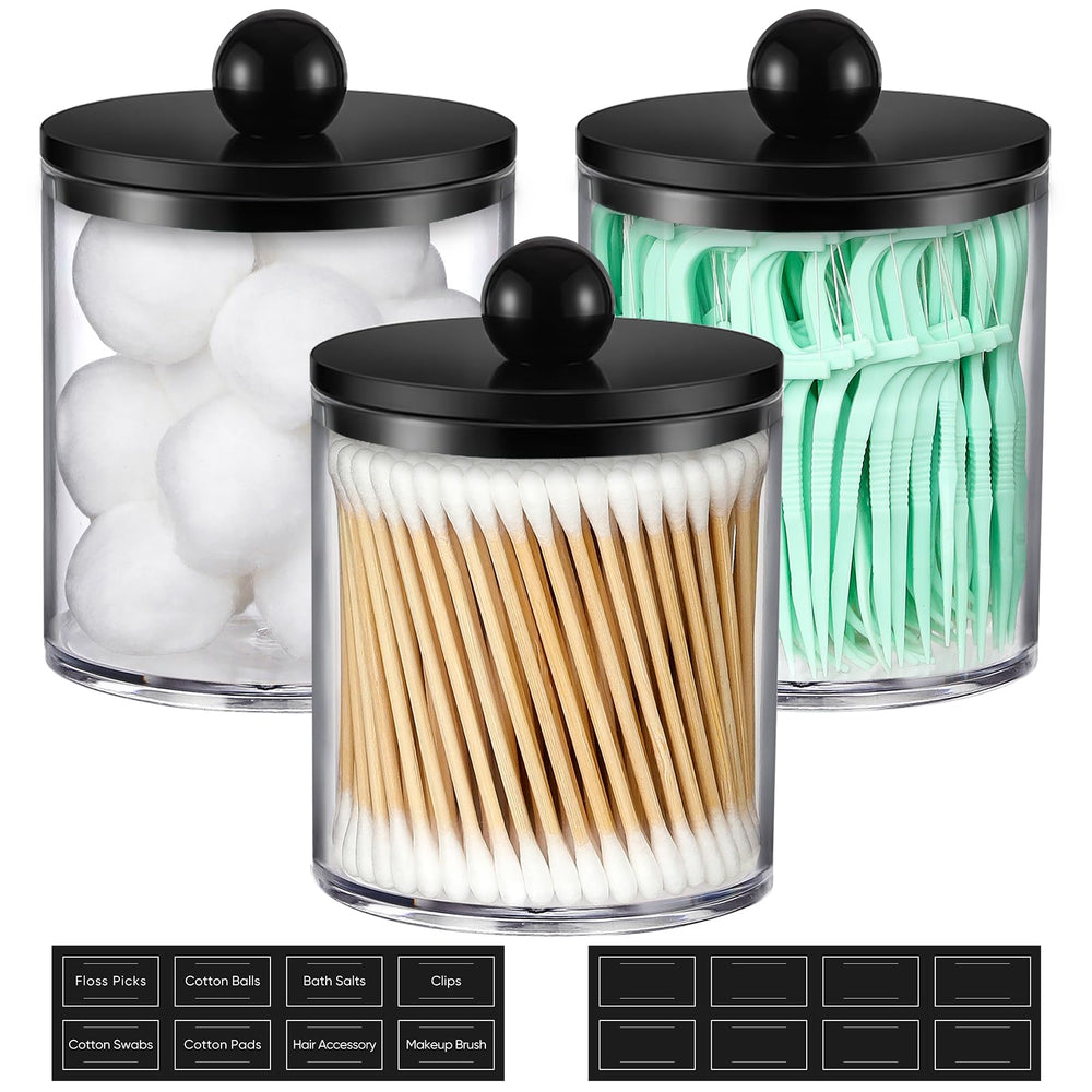 AOZITA distributeur d'acrylique pour coton-tiges, rangement clair et pratique.