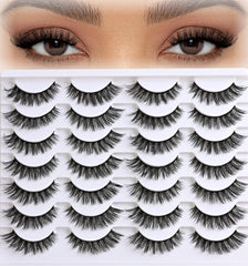 APCYUST Cils cat-eye: 14 paires pour un regard délicat et naturel.