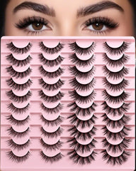APCYUST cils imitation fourrure synthétique, œil-de-chat volumineux et naturel.