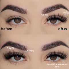 APCYUST cils mink extensions-imitees oeil-chat, effet 3D discret et élégant.