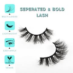 APCYUST volume hybride demi cils pour une séparation élégante et pleine.