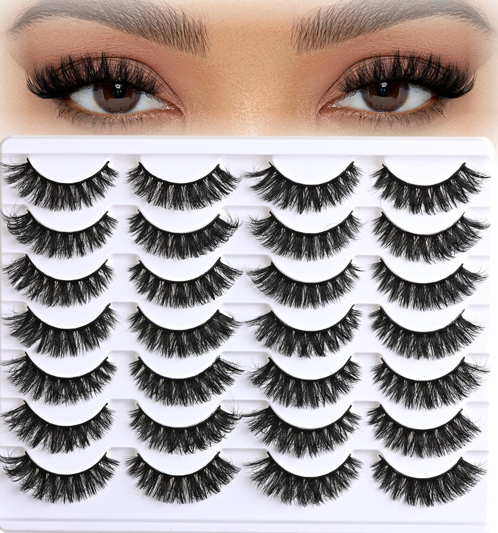 Cils APCYUST volume mink, 14 paires, effet œil de chat naturel.