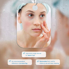 Miroir d’appoint incassable APHUIME Deluxe conçu pour les environnements humides.