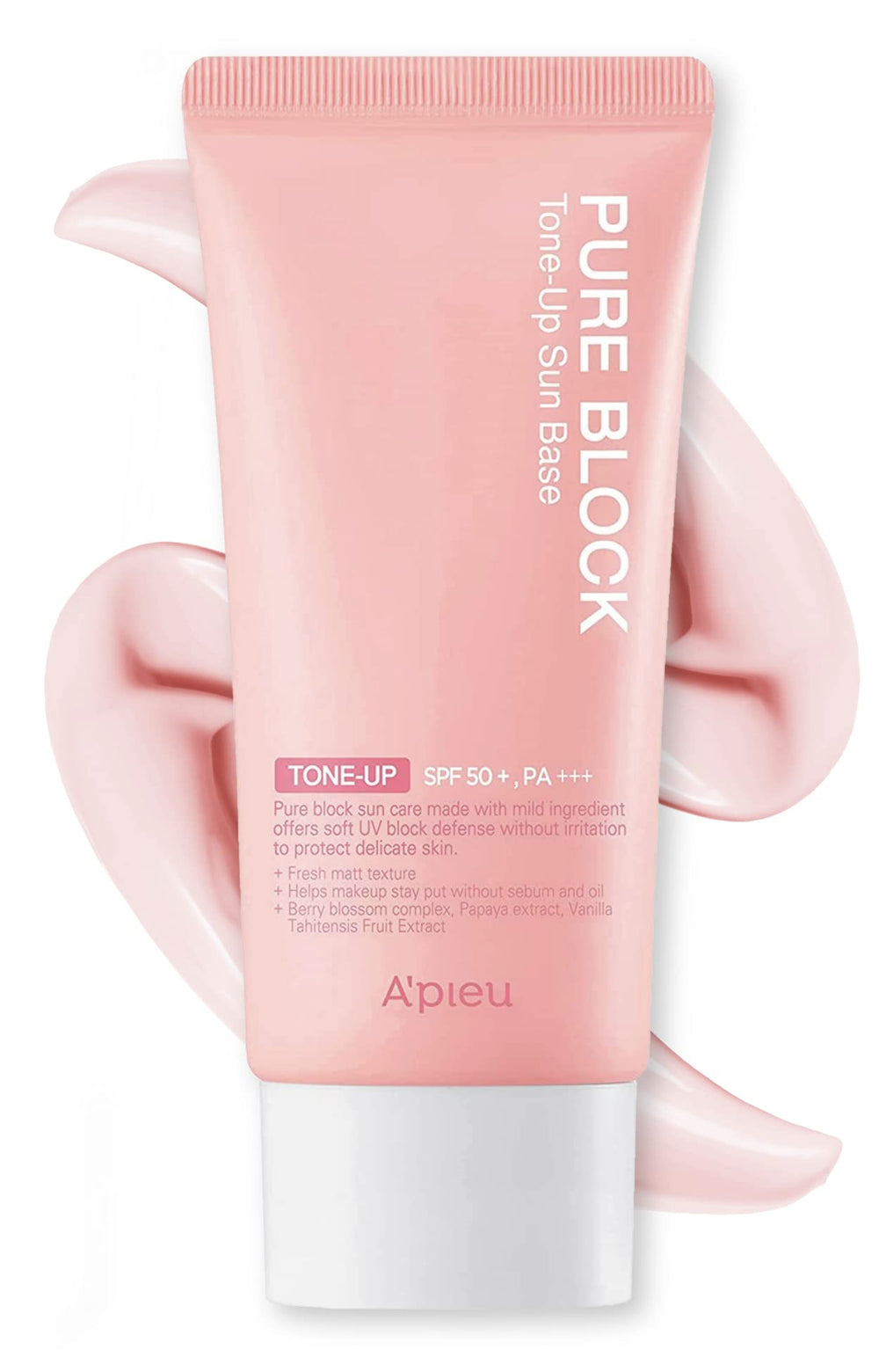 A'PIEU Pure Block Tone Up Sun Base – flacon léger et uniforme