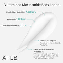 Étiquette APLB affichant les actifs clés pour les soins.