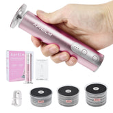 APRELM ponceuse électrique pour pieds en rose, ergonomique et efficace pour une pédicure facile.