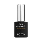 APRÉS Base Gelcoat X bottle pour shows a smooth base layer for a durable manicure.