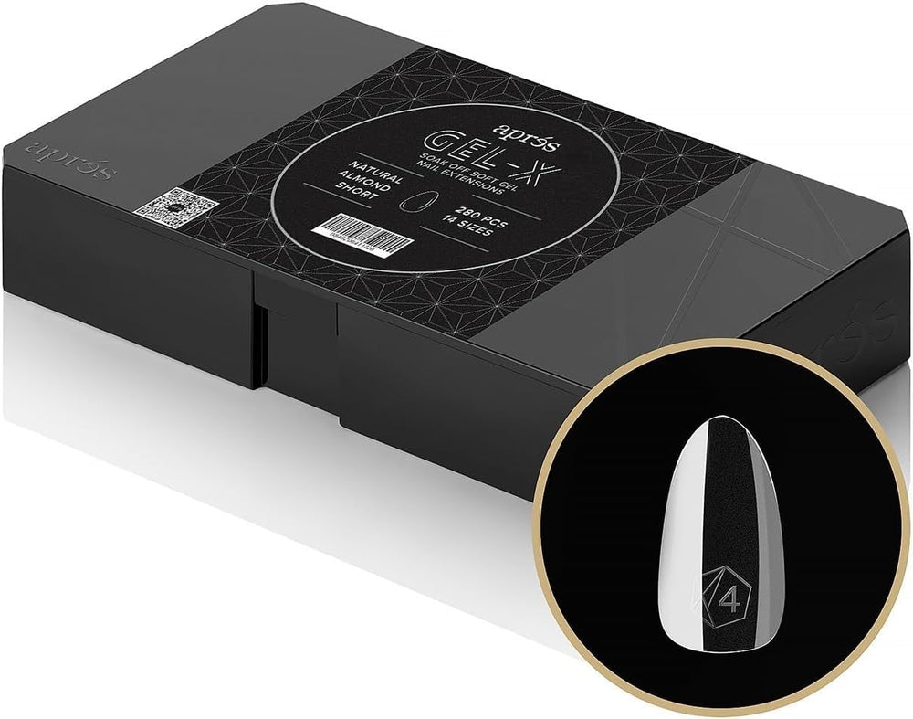 APRÉS Gel-X Amande: boîte de tips simples et durables pour ongles.
