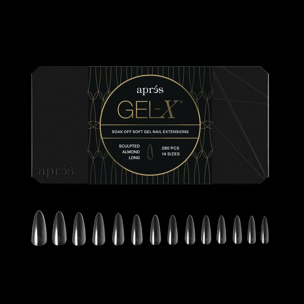 APRÉS Gel-X Amande: embouts Gel-X pour 280 pièces, qualité professionnelle et résultat durable.