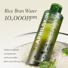 APRILSKIN Artemisia toner on cotton pad for soothing application.