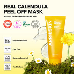 APRILSKIN masque-peel-off calendula : application homogène avec pinceau