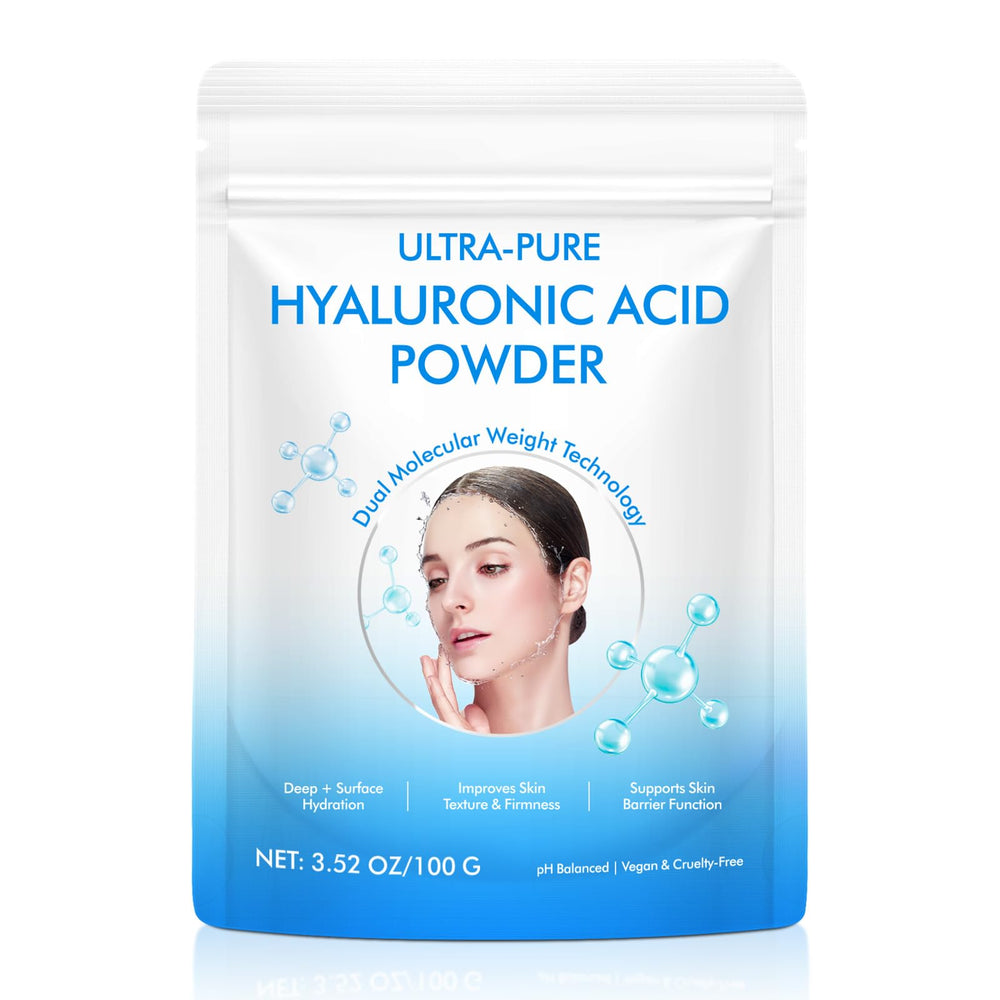 APUUFYQC Poudre Hyaluronique Visage, emballage prêt à l'emploi pour soins.