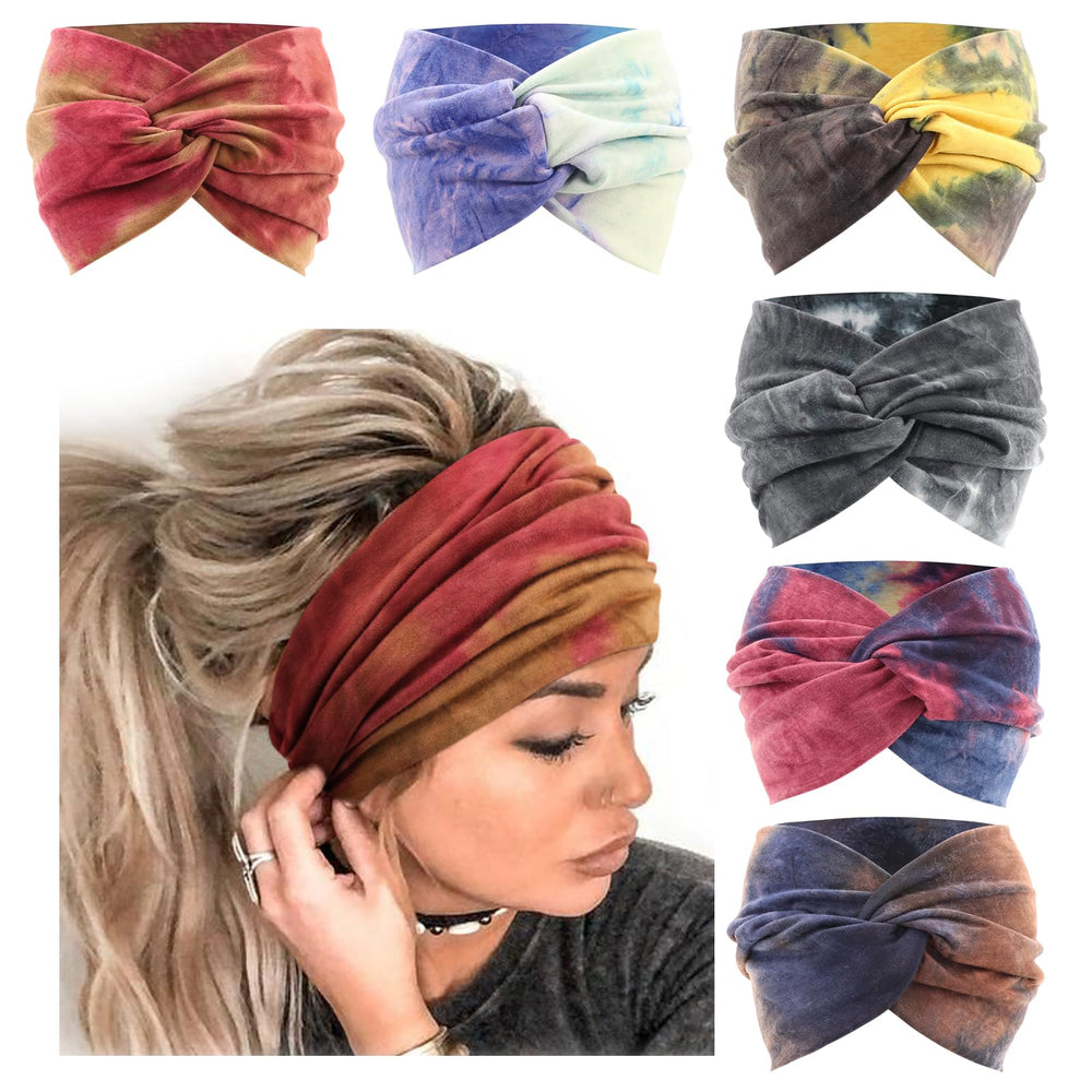 AQOKKA bandeau-turban-extra-large pour un style boho et un maintien confortable.