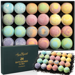 Coffret Aqua Elegante bombes bain homme 24 — parfum durable pour le spa.