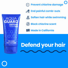 Aqua Guard protection chlore avant-nage: préserve couleur et douceur des cheveux.