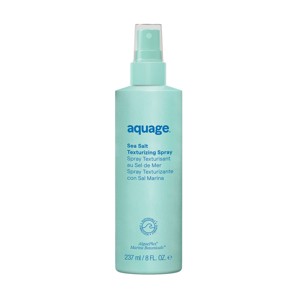 Aquage : bouteille aérosol sel de mer pour texture naturelle et facile à appliquer.