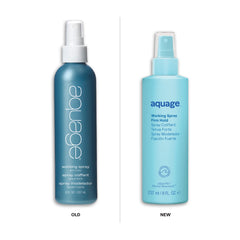 Aquage Working Spray workable dry-down image shows natural texture as styling finishes.