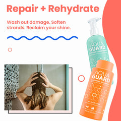 AQUA GUARD détanglant après-nage, démêle et offre protection UV.