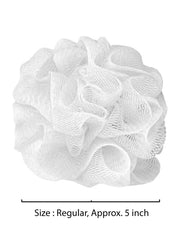 Éponge Aquasentials maillage douche texture exfoliante pour peau douce.