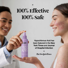 Pulvérisation fine Aquia Hypochloreux Spray visage pour une application douce.