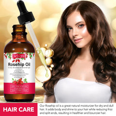 A r b c r n huile rose musquée pour cheveux : brillance et douceur