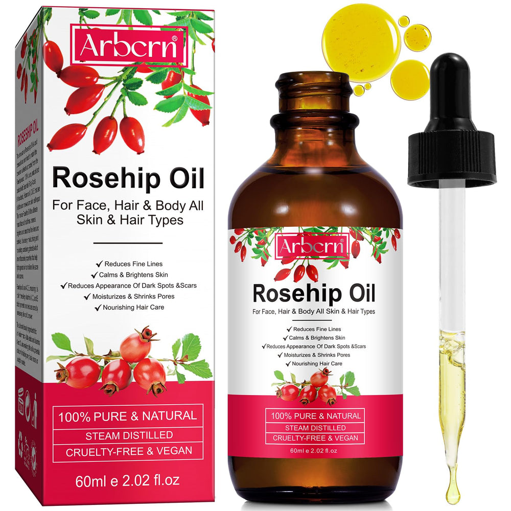 A r b c r n huile rose musquée pour visage : hydratation légère et éclat naturel