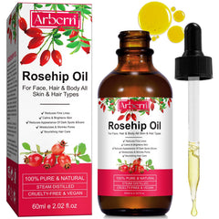 A r b c r n huile rose musquée pour visage : hydratation légère et éclat naturel