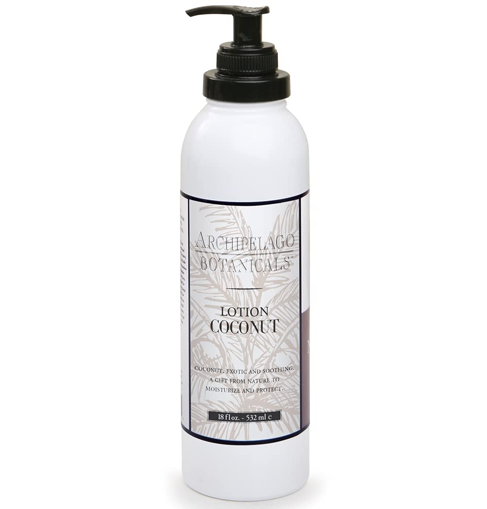 Archipelago Botanicals Lait Coco: bouteille ouverte hydratation rapide.