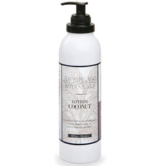 Archipelago Botanicals Lait Coco: bouteille ouverte hydratation rapide.