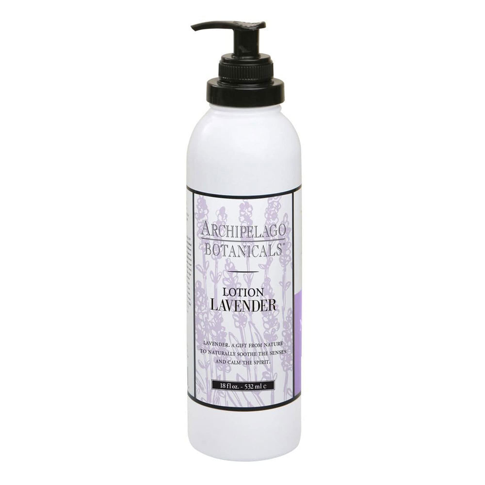 Archipelago Botanicals Lavande Lotion, bouteille qui se verse, hydratation légère pour la peau.