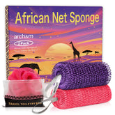 Éponge ARCH&M africaine en filet pour exfoliation en douceur du corps.