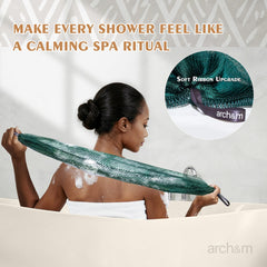 ARCH&M éponge réseau africain bleu ciel – première mousse riche pour peau douce.