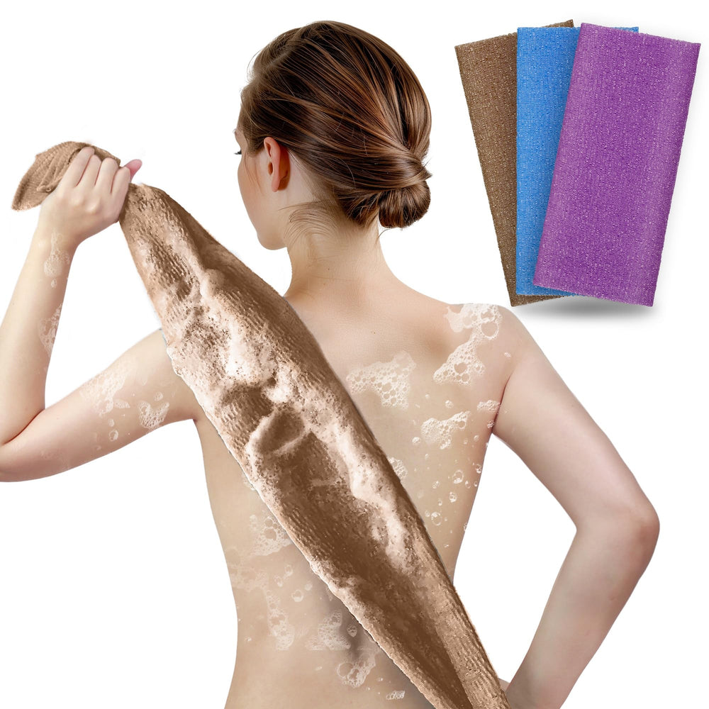 ARCH&M serviettes exfoliantes en nylon 35 pouces pour peau plus lisse